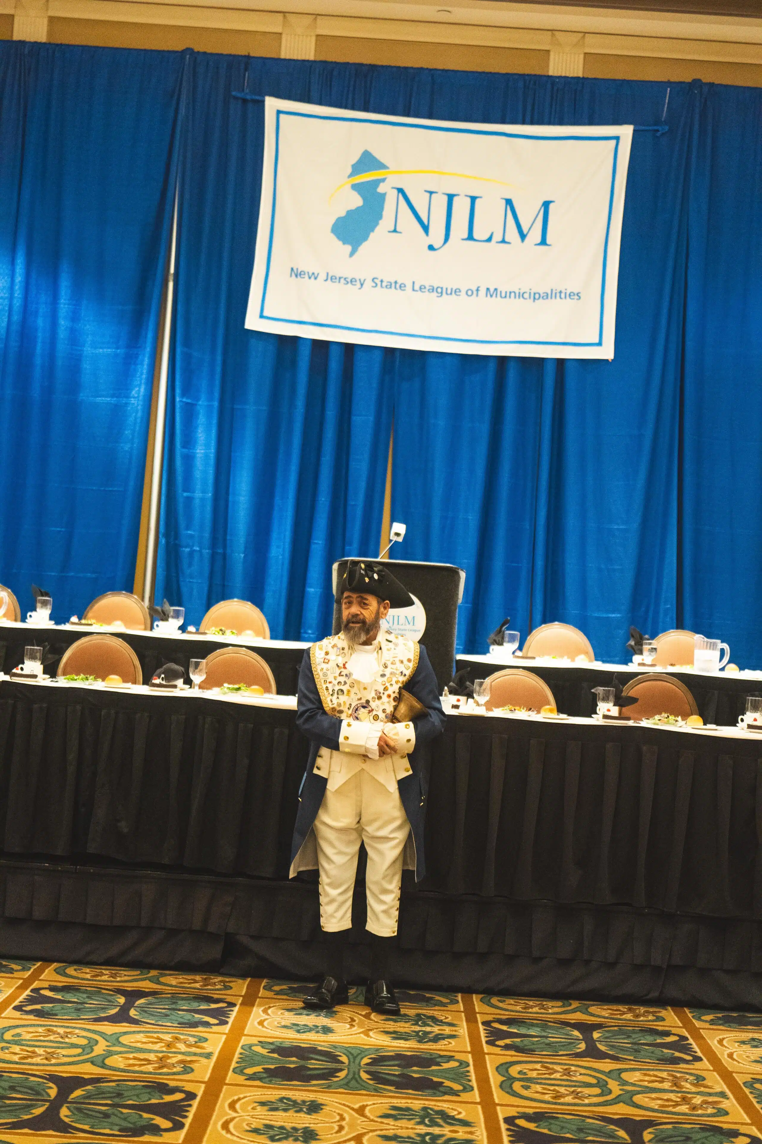 Town Crier opening the Delegate League Luncheon.